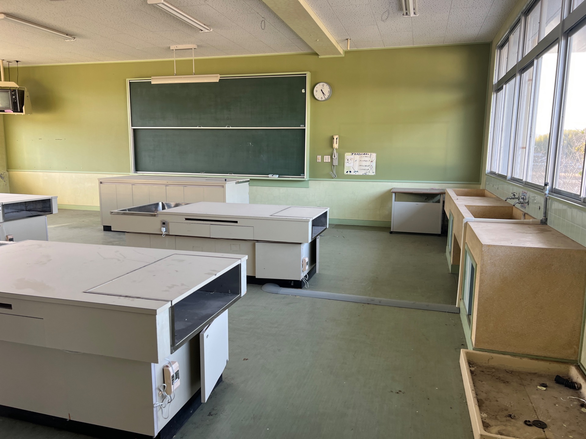 2階の家庭科室だった部屋