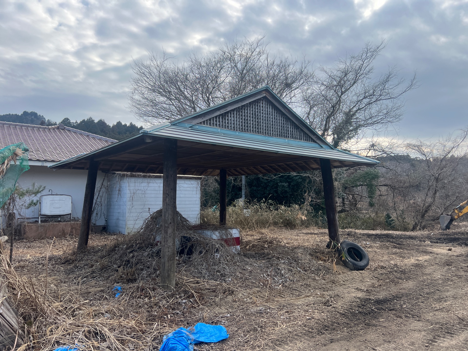 腐りかけた校庭の土俵